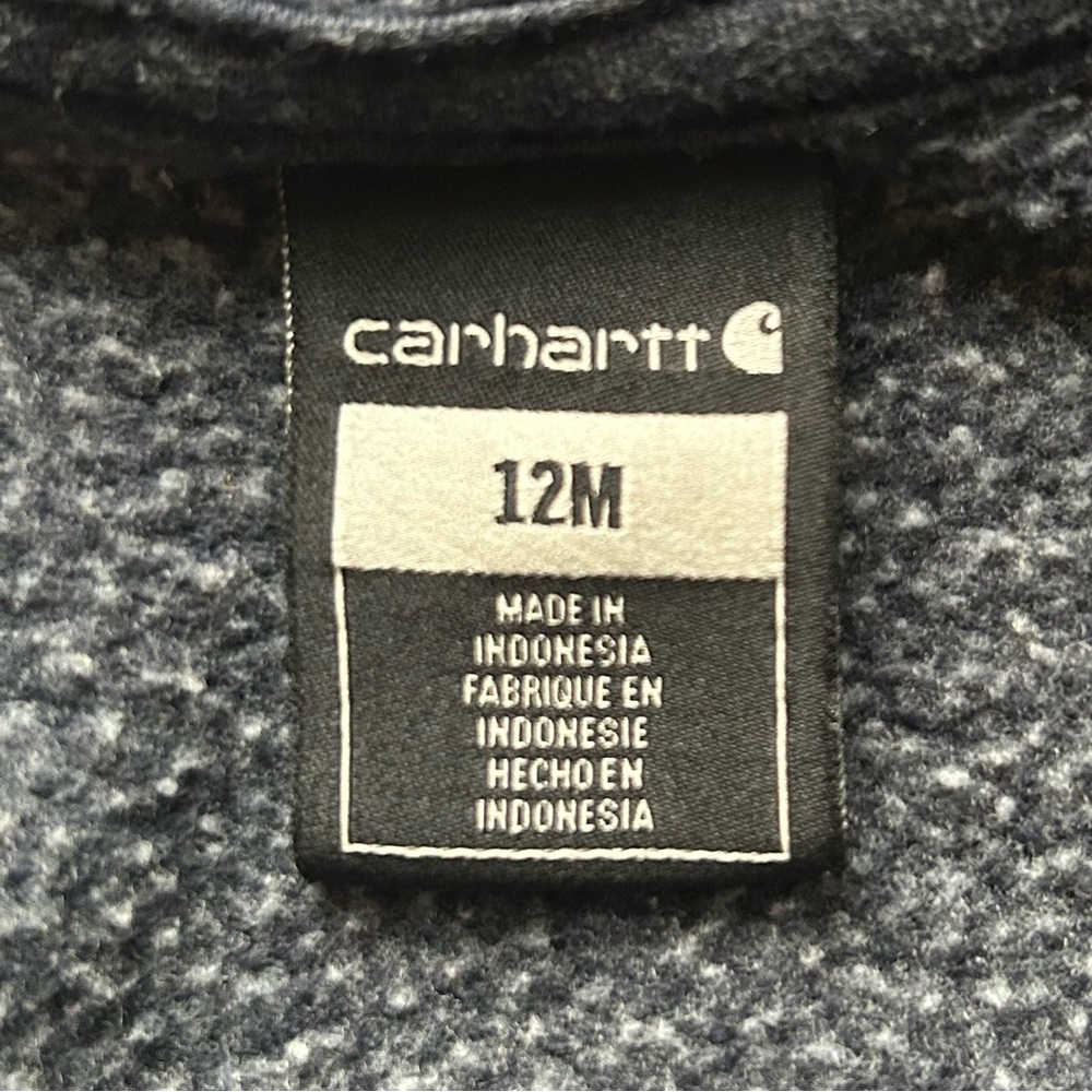 Carhartt Kids Navy Hooded One Piece 12 months - Picture 4 of 7